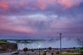 Amazing aerial view of Niagara Falls at dusk, Canada Royalty Free Stock Photo