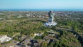 Amazing aerial view of Patung Garuda Wisnu Kencana in Bali