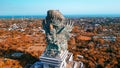 Amazing aerial view of Patung Garuda Wisnu Kencana in Bali