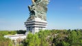 Amazing aerial view of Patung Garuda Wisnu Kencana in Bali