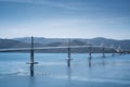 Amazing aerial view of the Peljesac bridge