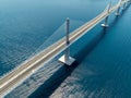 Amazing aerial view of the Peljesac bridge