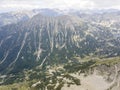 Aerial view of Pirin Mountain near Vihren Peak, Bulgaria