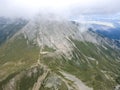 Aerial view of Pirin Mountain near Vihren Peak, Bulgaria