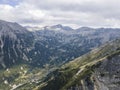 Aerial view of Pirin Mountain near Vihren Peak, Bulgaria