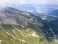 Aerial view of Pirin Mountain near Vihren Peak, Bulgaria