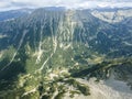 Aerial view of Pirin Mountain near Vihren Peak, Bulgaria