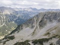 Aerial view of Pirin Mountain near Vihren Peak, Bulgaria