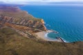 the rocky coastline and small exotic bay Bolata beach,  Bulgaria Royalty Free Stock Photo