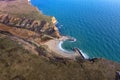 rocky coastline and small exotic bay Bolata beach,  Bulgaria Royalty Free Stock Photo