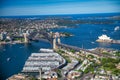 Amazing aerial view of Sydney skyline on a sunny day, Australia Royalty Free Stock Photo