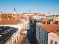 Amazing aerial view of Tallinn city Royalty Free Stock Photo