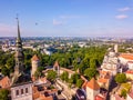 Amazing aerial view of Tallinn city Royalty Free Stock Photo