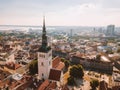 Amazing aerial view of Tallinn city Royalty Free Stock Photo