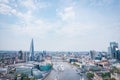 The amazing aerial view of Tower Bridge and River Thames, London. Famous International Landmark Royalty Free Stock Photo