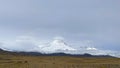 Amazing aerial view of the volcanoes of Kamchatka. Travel to the Kamchatka Peninsula