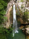 Amazing Agura waterfall in Sochi Royalty Free Stock Photo
