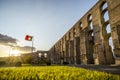 Amazing aqueduct located in the heart of Elvas, Alentejo, Portugal Royalty Free Stock Photo