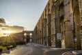 Amazing aqueduct located in the heart of Elvas  Alentejo  Portugal Royalty Free Stock Photo