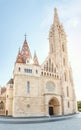amazing architecture of the Cathedral of St. Matthias. Church is the biggest Royalty Free Stock Photo