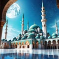 amazing architecture design of muslim mosque ramadan