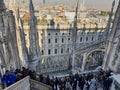 Amazing architecture at the duomo di milano italia italy milan rooftop view masterpiece