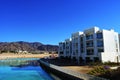 Amazing architecture on sunset at the river in Jordan