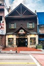 Amazing architecture of the tourist city of Gatlinburg in Tennessee. A place for travel and shopping