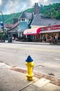 Amazing architecture of the tourist city of Gatlinburg in Tennessee. A place for travel and shopping