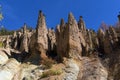 Autumn Landscape of Rock Formation Devil`s town in Radan Mountain, Serbia Royalty Free Stock Photo