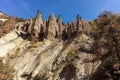 Amazing Autumn Landscape of Rock Formation Devil`s town in Radan Mountain Royalty Free Stock Photo