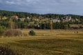 Amazing autumn view holiday village around Tsigov chark resort and Batak dam reservoir, Rhodope mountains