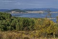 Amazing autumn view holiday village around Tsigov chark resort and Batak dam reservoir, Rhodope mountains