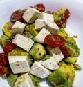 Amazing avocado cheese and tomatos salade