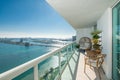 Amazing balcony apartment view of Port Miami FL USA Royalty Free Stock Photo