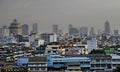 Amazing Bangkok scenic urban view of skyline business district from golden mountain viewpoint in Thailand Royalty Free Stock Photo