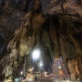 Amazing Batu caves with hindu temple and lots of pilgrims and tourists