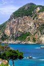 Amazing bay with crystal clear water Paleokastritsa, Corfu island, Greece