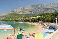 Amazing beach with people in Tucepi, Croatia Royalty Free Stock Photo