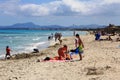 Beach on Mallorca island, Playa de Muro Royalty Free Stock Photo