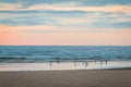 Amazing Beach Sunset, Baltic Sea Royalty Free Stock Photo