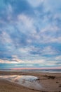 Amazing Beach Sunset, Baltic Sea Royalty Free Stock Photo