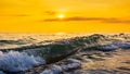 Amazing beach sunset Beautiful landscape of ocean summer time sunset nature background Royalty Free Stock Photo