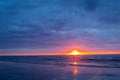 Amazing Beach Sunset with Beautiful Sky, Hawaii Royalty Free Stock Photo