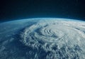 Amazing beautiful blue planet earth with clouds view from space. Space wallpaper Royalty Free Stock Photo