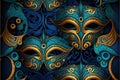 Amazing and beautiful carnival masks to use as background. Fun time. Generative AI