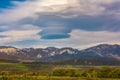 Amazing beautiful cloud over mountain range Royalty Free Stock Photo