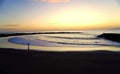 Amazing beautiful cloudy sky over the calm sea Royalty Free Stock Photo