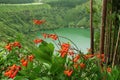 Amazing beautiful landscape view of green lagoon Lagoa do Rasa o Royalty Free Stock Photo