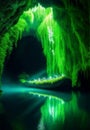 An amazing beautiful nature cave, Generative AI Illustration